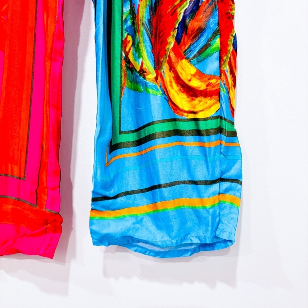 FARM RIO Multicolor Tropical Print Flowy Wide-Leg Pants |‎ Small * - Picture 5 of 10